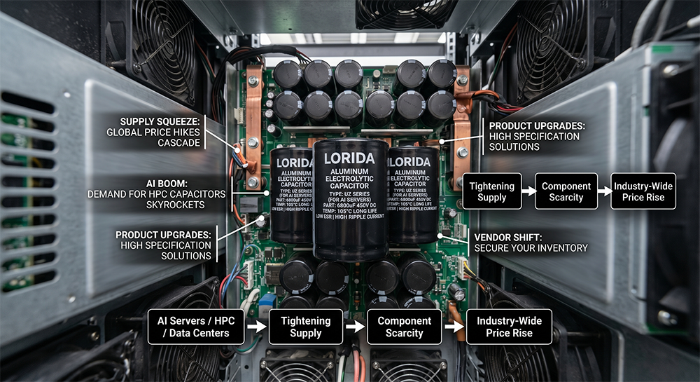 Aluminum Capacitor Prices Surge: Nichicon’s Rate Hikes Spread Benefits to Major Distributors