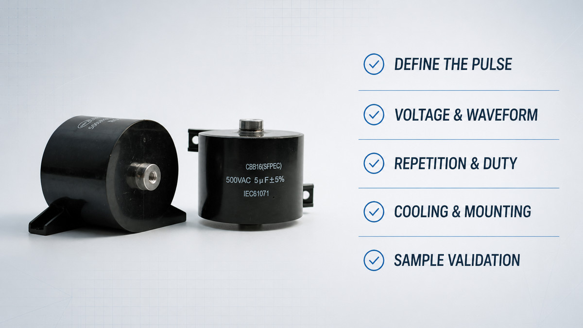 Welding pulse capacitor electrical and installation selection checklist