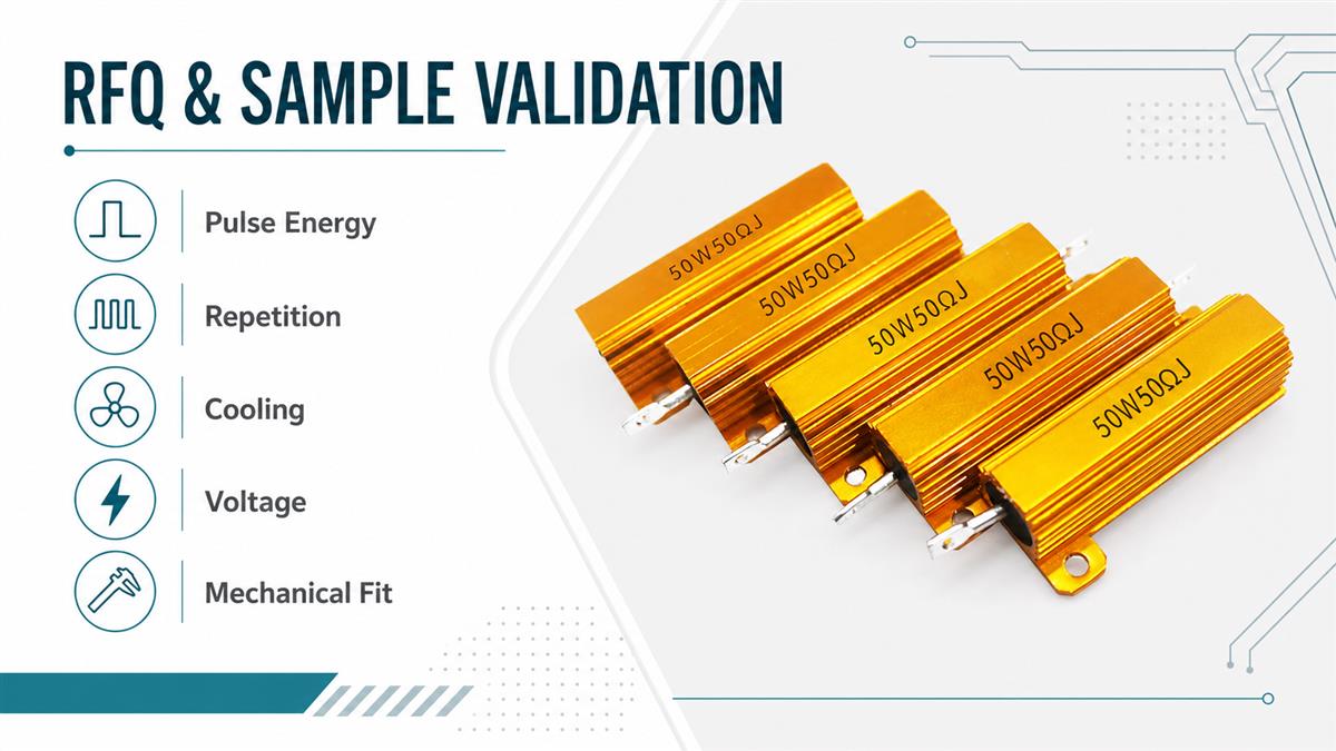 Precharge resistor RFQ and sample validation checklist