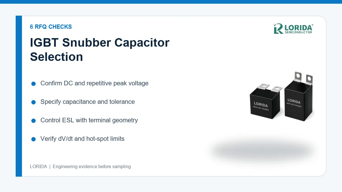 IGBT Snubber Capacitor Selection: 6 RFQ Checks