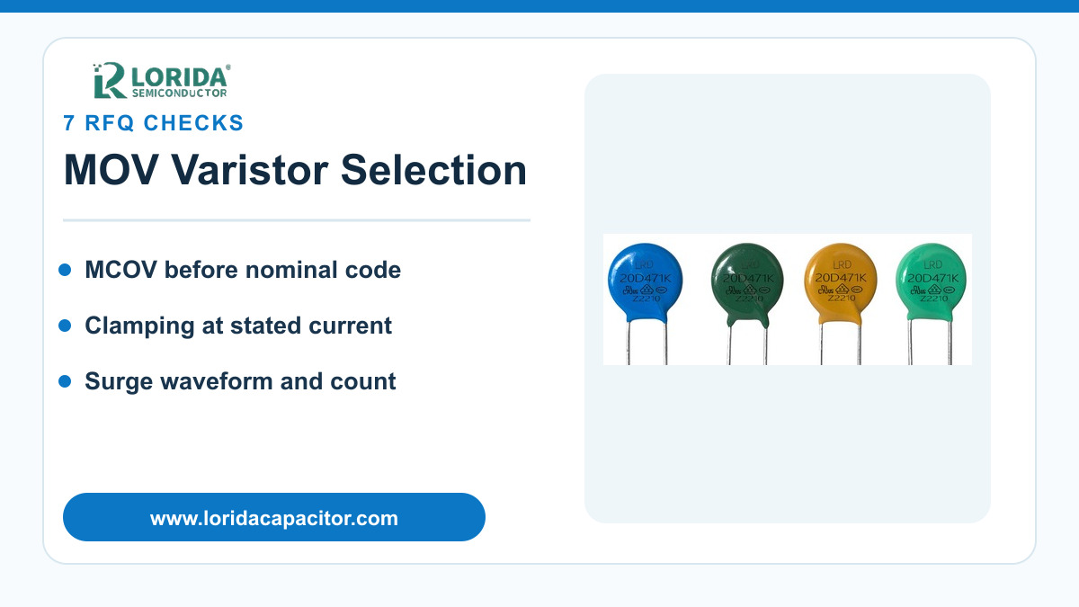 LORIDA MOV varistor selection RFQ checks