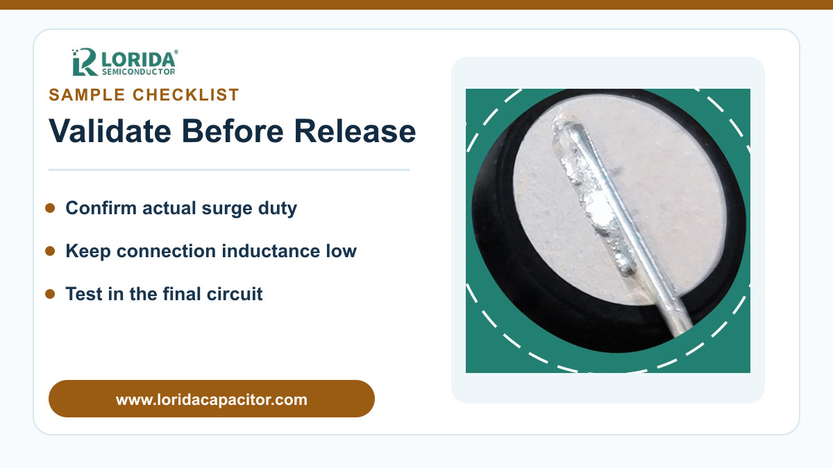 MOV varistor sample validation checklist