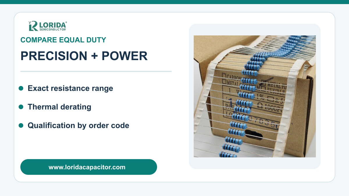 Metal film resistor accuracy voltage and package comparison