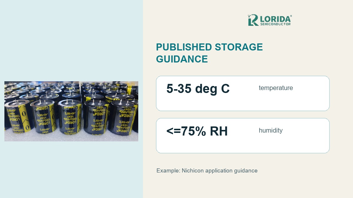 Storage temperature humidity and shelf-life evidence for aluminum electrolytic capacitors