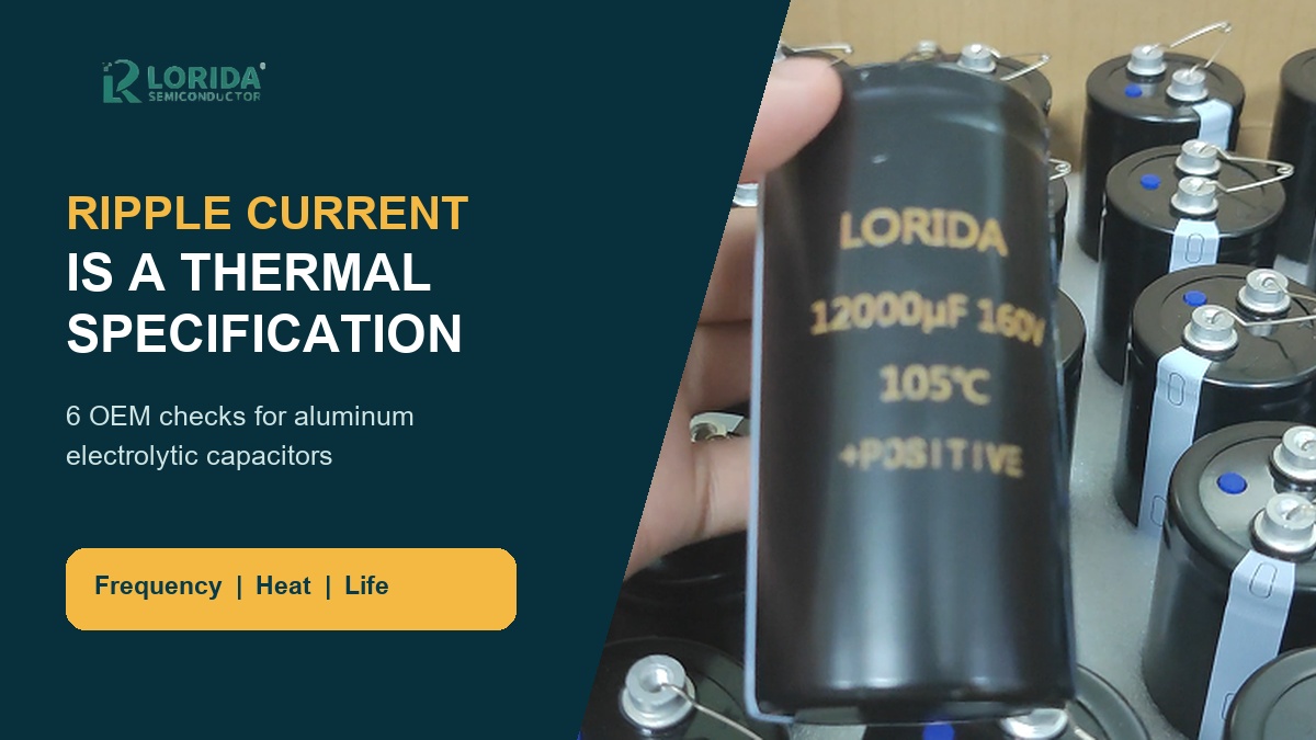 Electrolytic capacitor ripple current six OEM checks