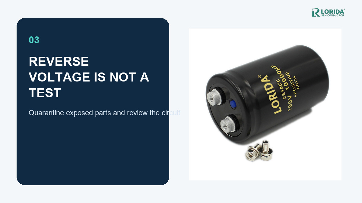 SMD electrolytic capacitor polarity inspection gates