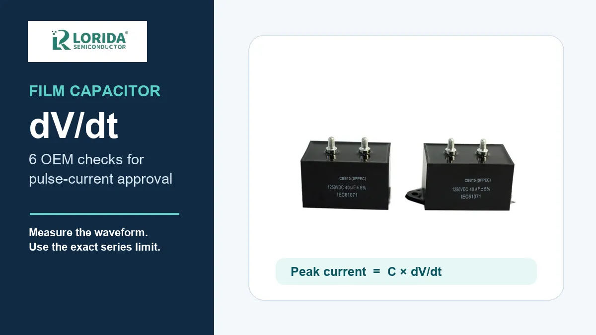 Film Capacitor dV/dt: 6 OEM Checks
