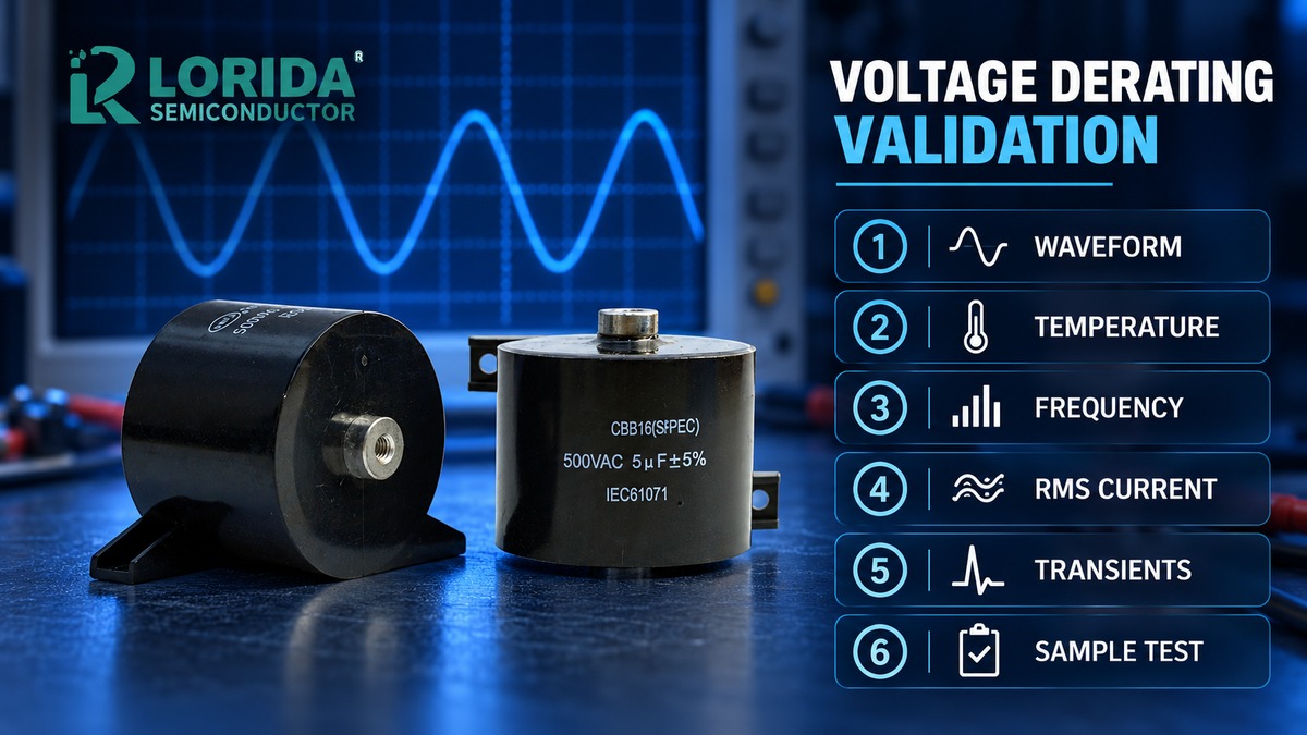 Six-step film capacitor voltage derating validation checklist