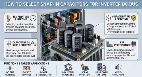 How to Select Snap‑in Capacitors for Inverter DC Bus