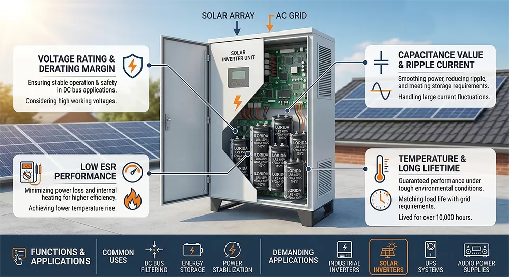 Capacitors for Solar Inverter Applications