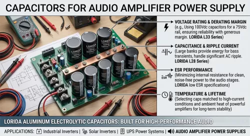 Capacitors for Audio Amplifier Power Supply