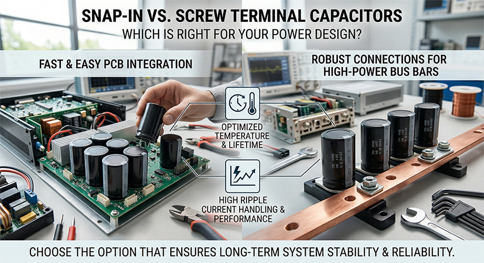 Snap‑in Capacitor vs Screw Terminal Capacitor
