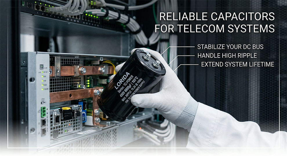 Capacitor for Telecom Power Supply