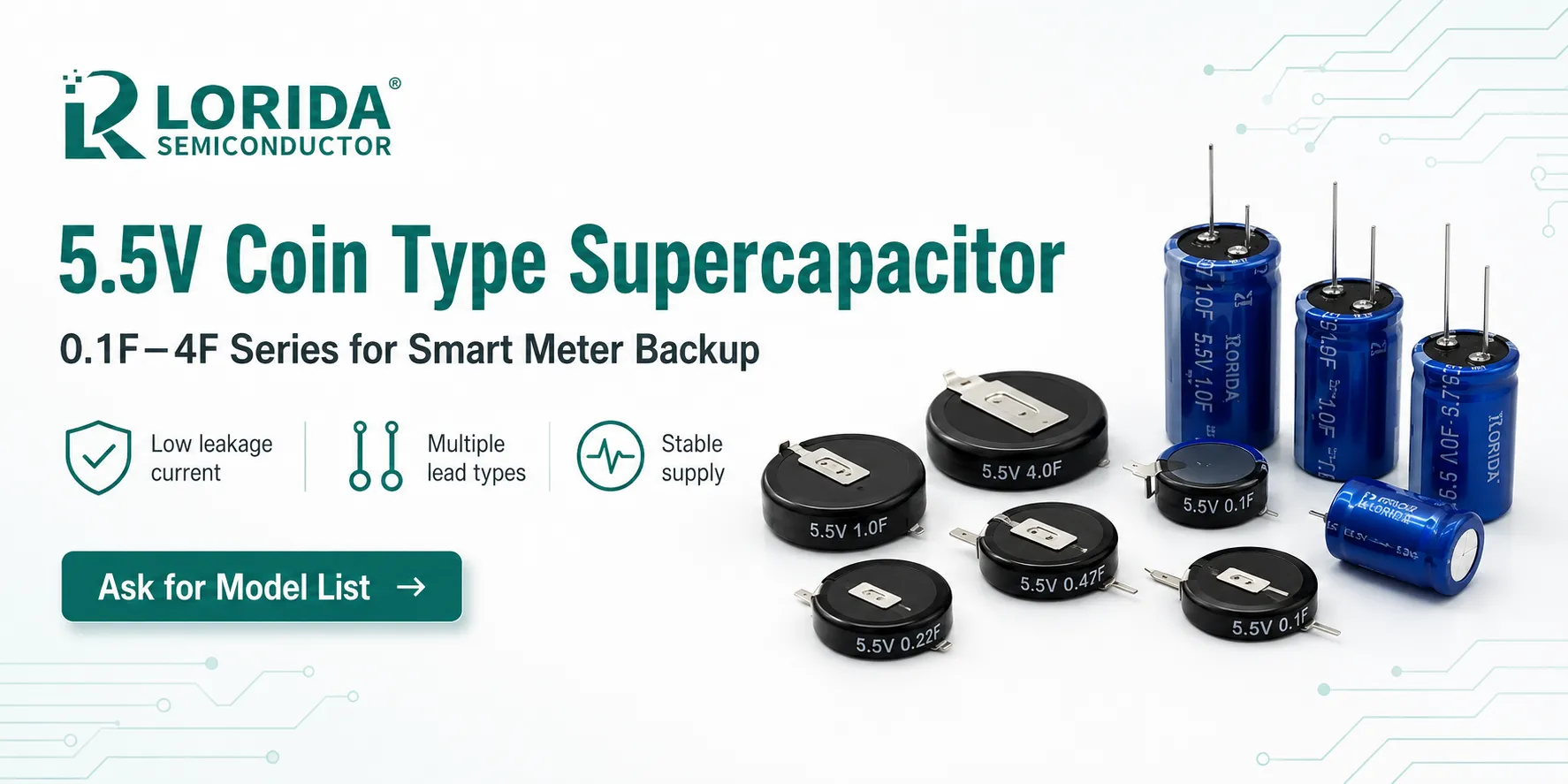 How to Choose a 5.5V Coin Type Supercapacitor for Smart Meter Backup