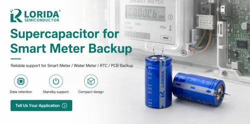 5.5V Coin Type Supercapacitor for RTC and Memory Backup Circuits