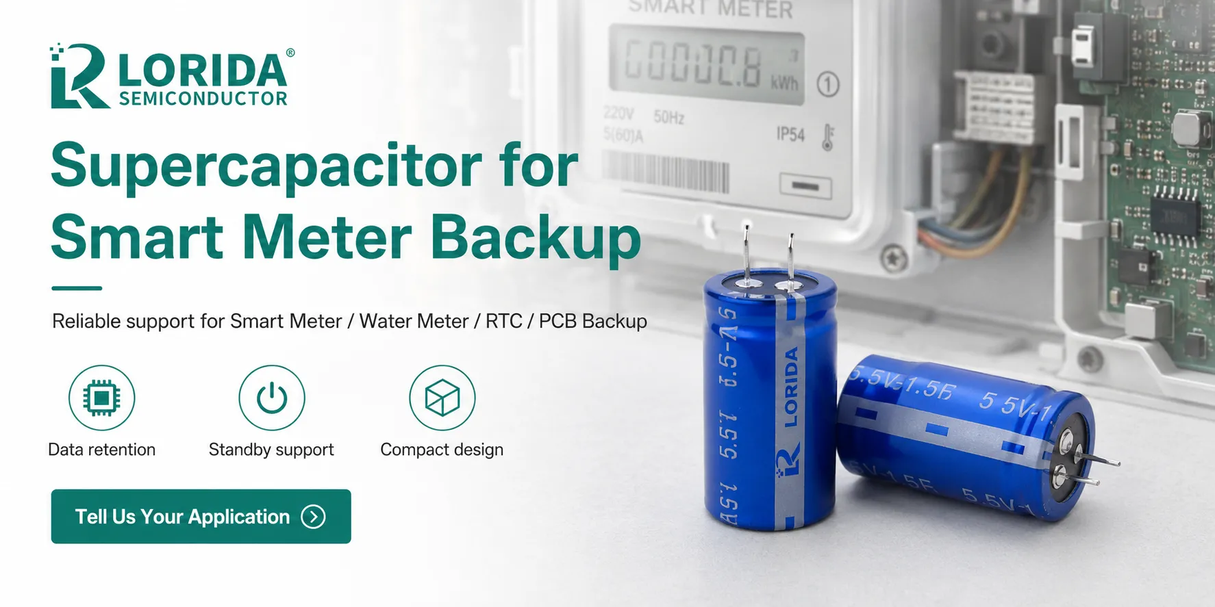 5.5V Coin Type Supercapacitor for RTC and Memory Backup Circuits