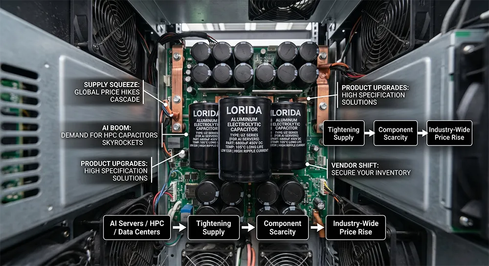 Aluminum Capacitor Prices Surge: Nichicon’s Rate Hikes Spread Benefits to Major Distributors