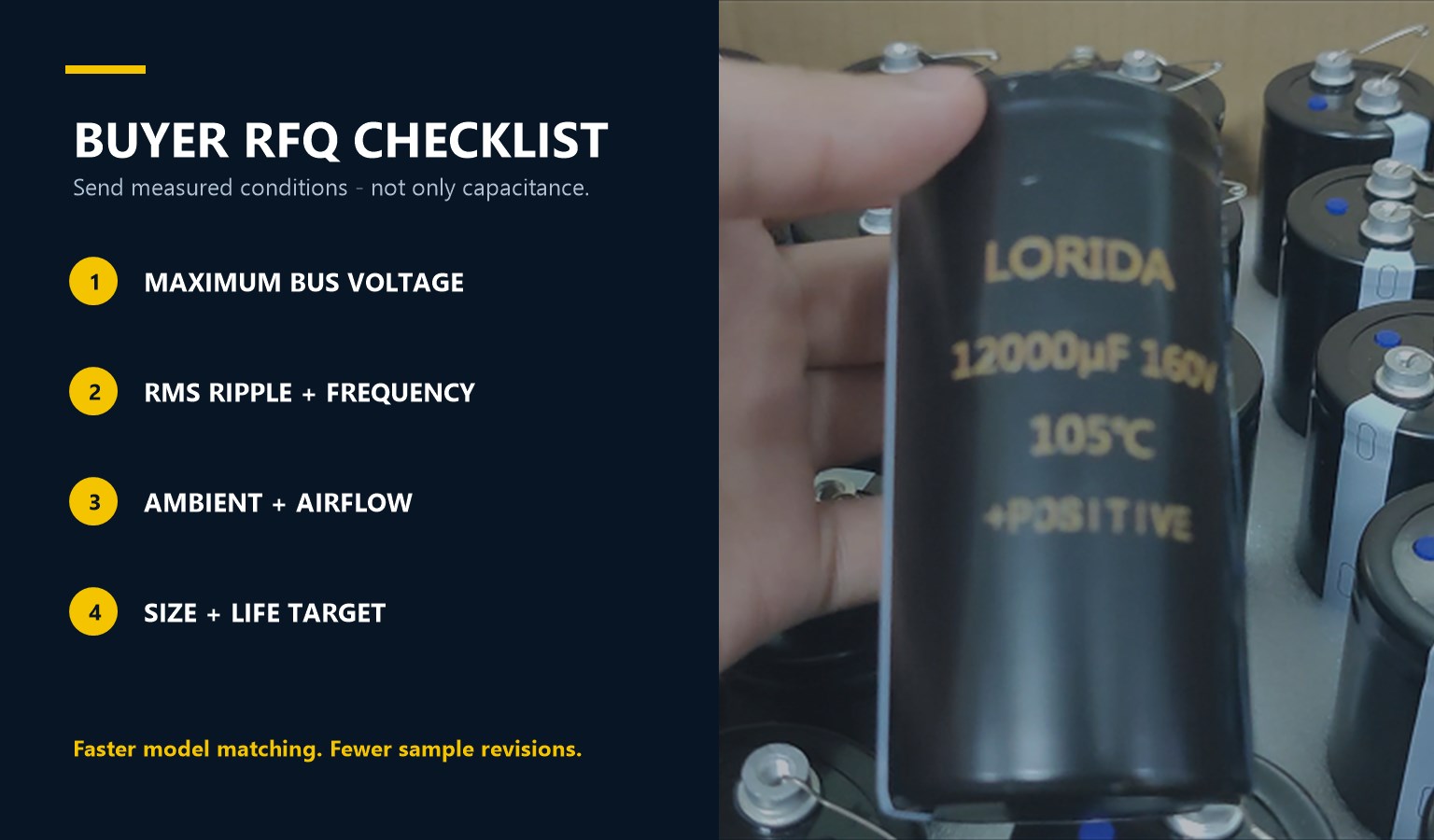 Buyer RFQ checklist for aluminum electrolytic capacitors in 48V server power systems