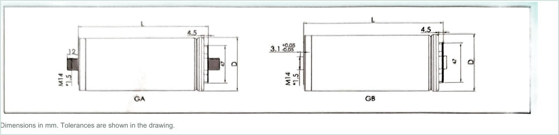LORIDA SGE Series dimensional outline drawing
