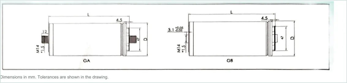 LORIDA SGE Series dimensional outline drawing