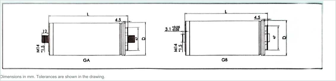 LORIDA SGP Series dimensional outline drawing