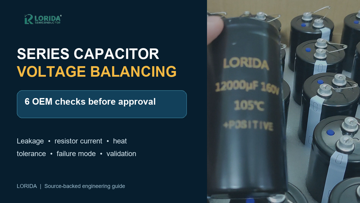 Series capacitor voltage balancing OEM guide with real LORIDA capacitors