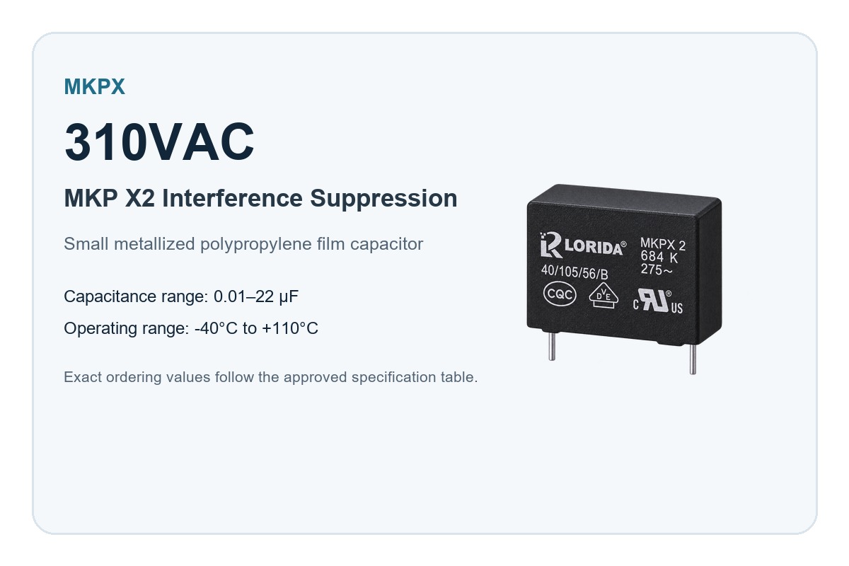 310VAC MKP X2 Interference Suppression engineering overview